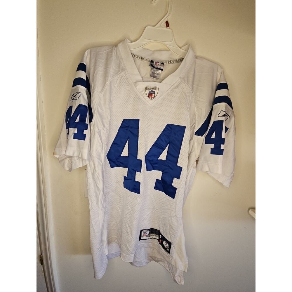 Dallas Clark #44 Reebok Authentic Jersey NFL Indianapolis Colts Mens Small White